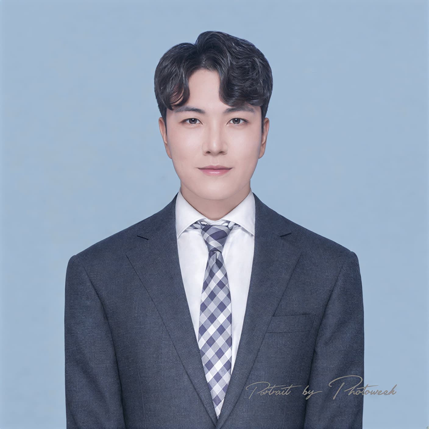 취업사진 촬영 예시 - 정장 합성 적용